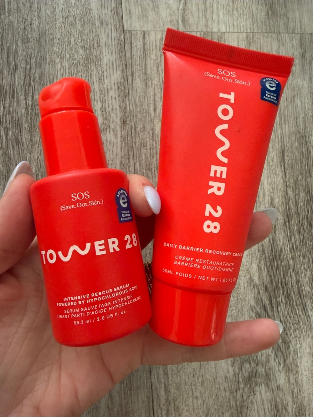 Tower 28 SOS Rescue Serum & Daily Barrier Recovery Cream set